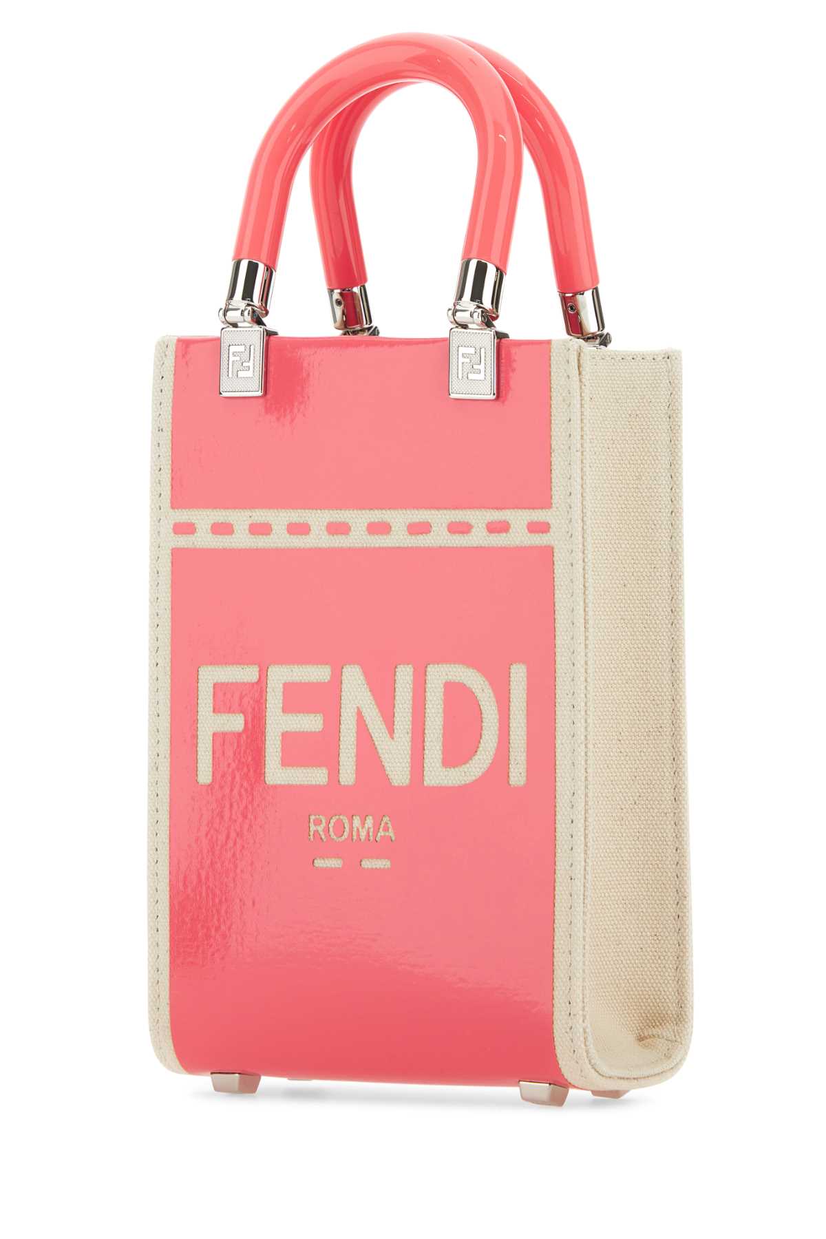 FENDI Two-Tone Mini Canvas Sunshine Handbag