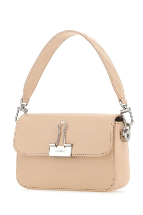 OFF WHITE Mini Leather Binder Handbag