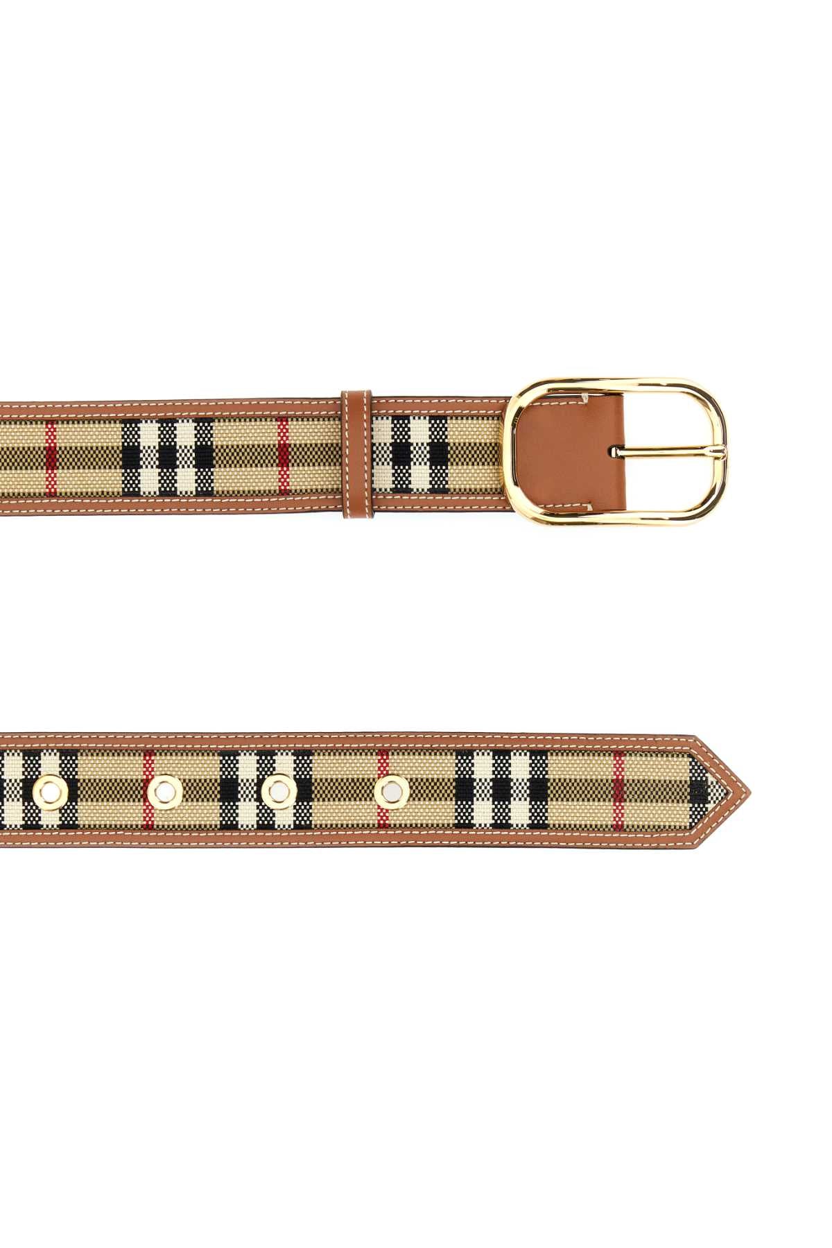 BURBERRY Embroidered Fabric Belt - 4 cm Height