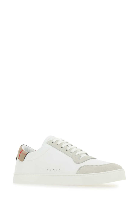 BURBERRY Two-tone Leather and Suede Sneakers for Men