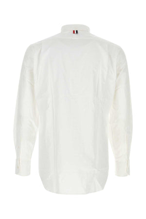 THOM BROWNE Classic White Oxford Shirt for Men