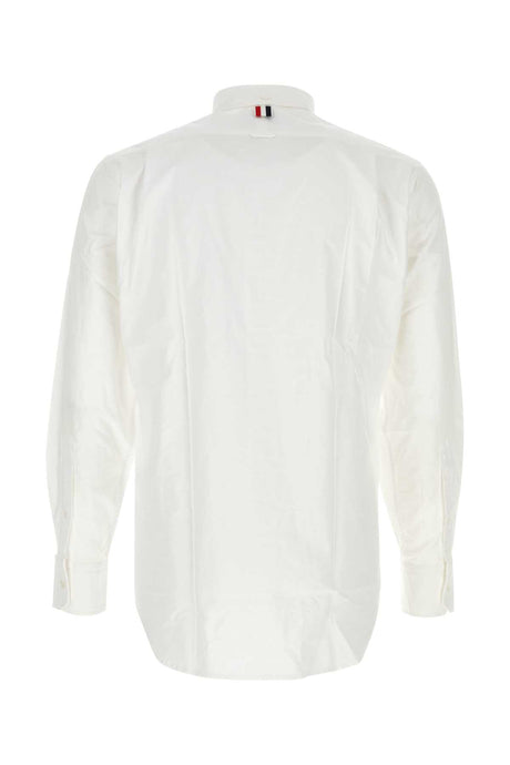 THOM BROWNE Classic White Oxford Shirt for Men