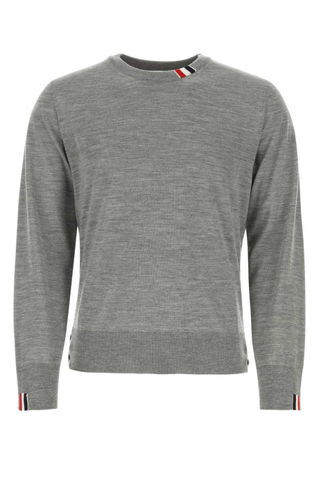 THOM BROWNE Classic Wool Sweater for Men - Stylish Melange Design