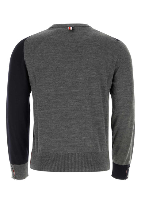 THOM BROWNE Two-Tone Wool Blend Sweater - Perfect for Winter 2024