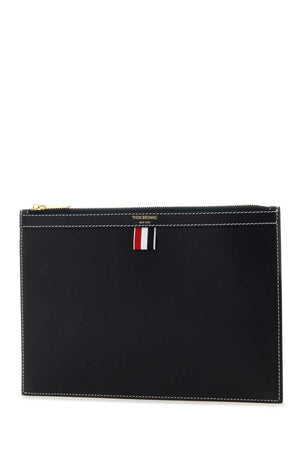 THOM BROWNE Midnight Blue Leather Document Case - 29 cm x 20 cm