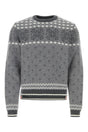 THOM BROWNE Embroidered Wool Sweater for Men