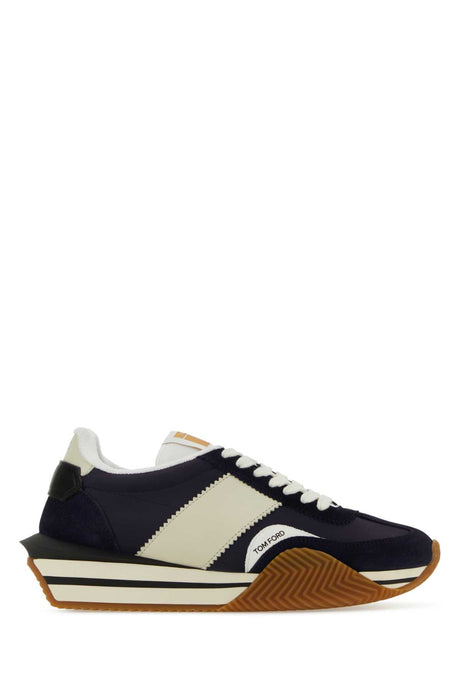 TOM FORD Two-Tone Fabric and Leather James Sneaker - Size Available