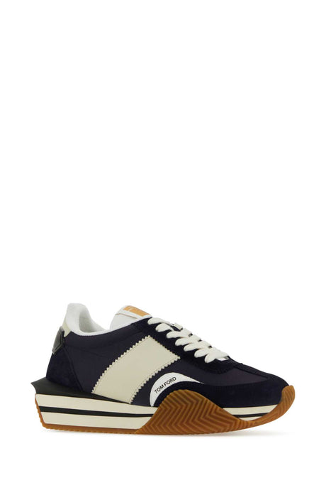 TOM FORD Two-Tone Fabric and Leather James Sneaker - Size Available