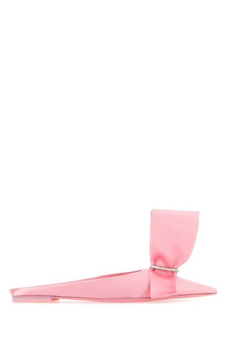 SALVATORE FERRAGAMO Elegant Pink Satin Mini Ballerinas for Women