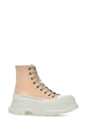 ALEXANDER MCQUEEN Skin Pink Canvas Mini Tread Slick Sneaker