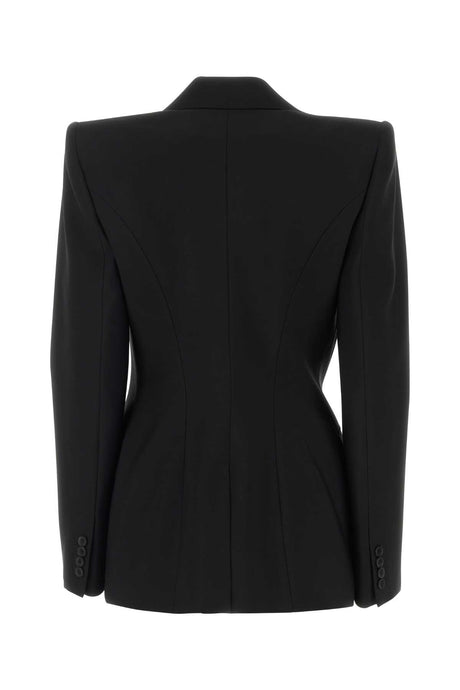 ALEXANDER MCQUEEN Elegant Black Wool Blazer for Women