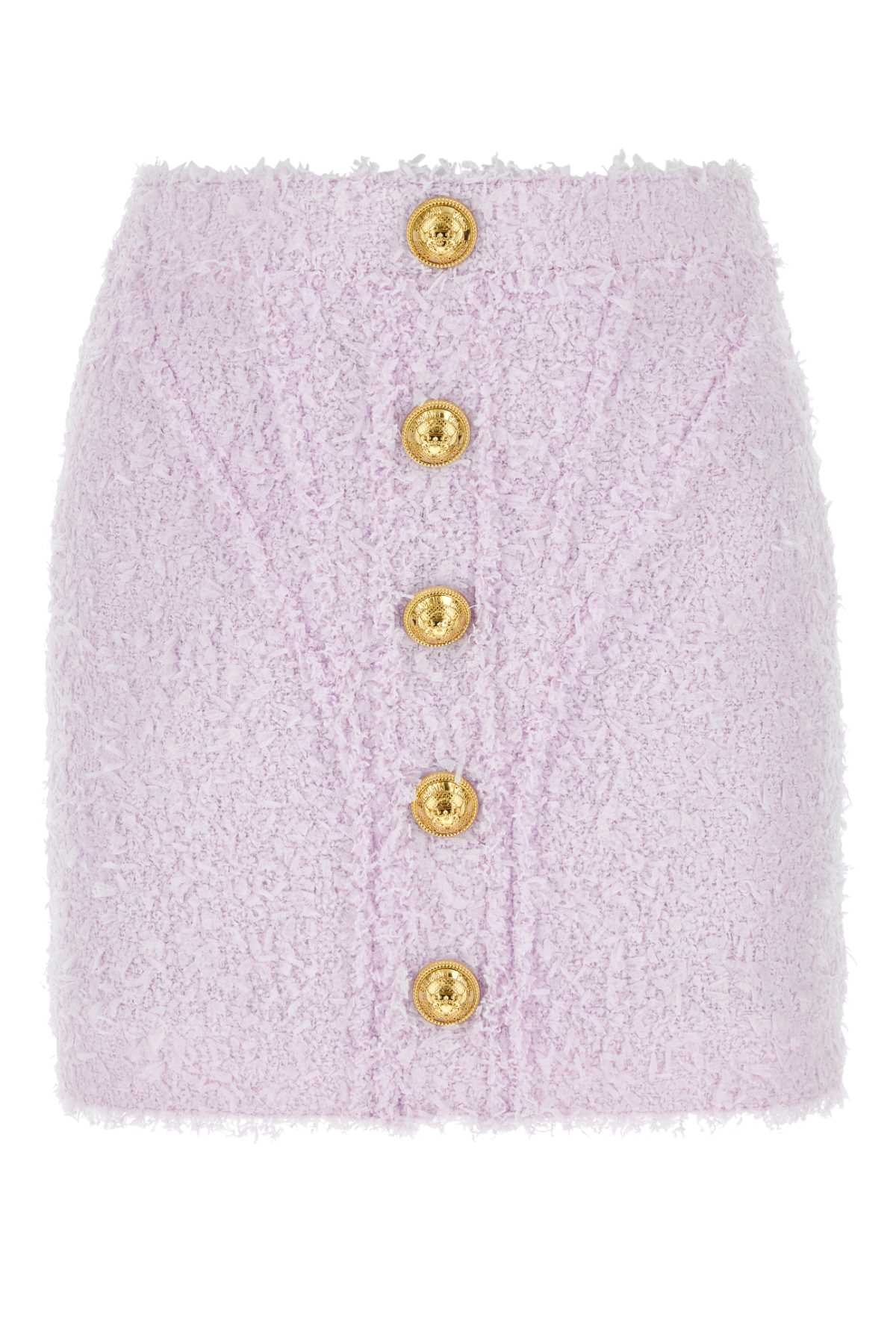 BALMAIN Chic Lilac Boucl&eacute; Mini Skirt