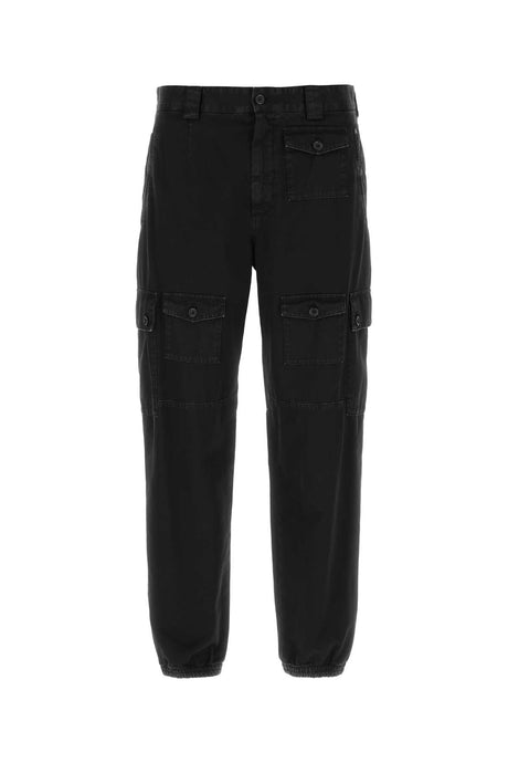 DOLCE & GABBANA Essential Black Cargo Pants for Men