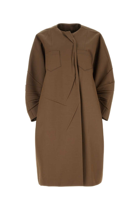 PRADA Chic Brown Gabardine Overcoat