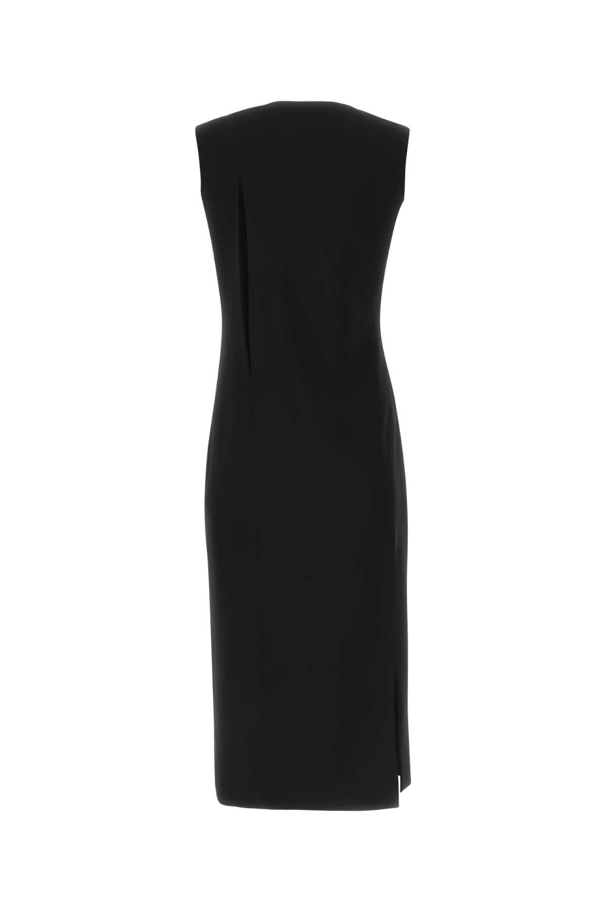 VERSACE Chic Black Acetate Blend Mini Dress