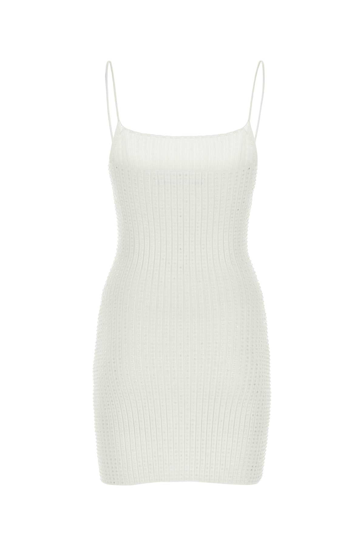 ALEXANDER WANG Chic White Stretch Nylon Mini Dress