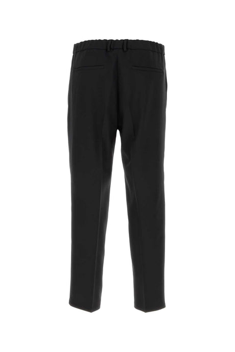 JIL SANDER Essential Black Polyester Pants for Men - 2024 Style