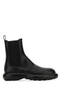 JIL SANDER Classic Black Leather Chelsea Ankle Boots for Men