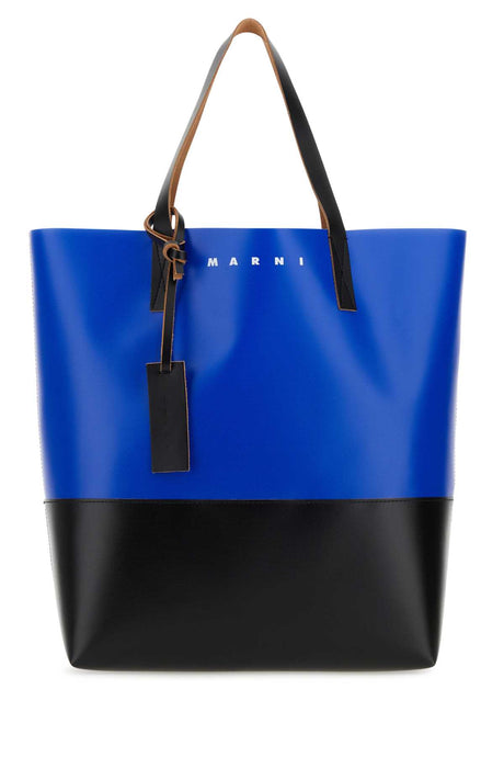 MARNI Two-tone PVC Tribeca Shopping Handbag - 33cm x 40cm x 15cm