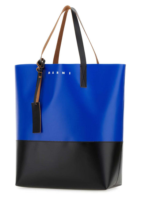 MARNI Two-tone PVC Tribeca Shopping Handbag - 33cm x 40cm x 15cm