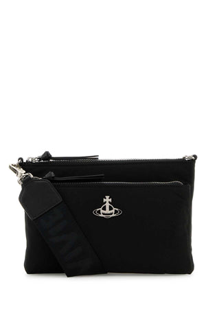 VIVIENNE WESTWOOD Mini Black Fabric Crossbody Handbag