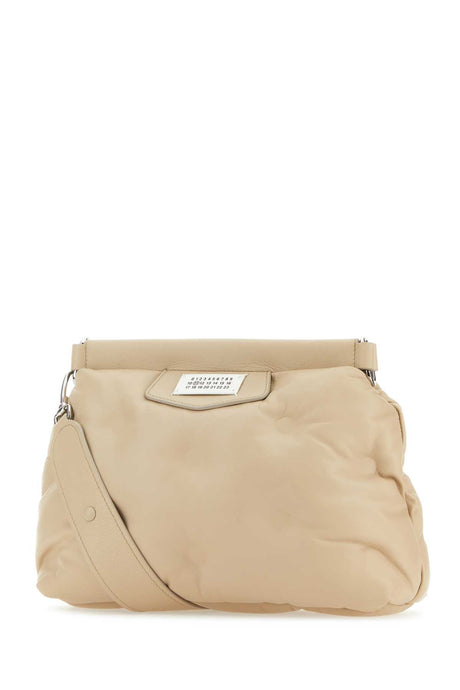 MAISON MARGIELA Mini Glam Slam Classique Beige Nappa Leather Crossbody Handbag