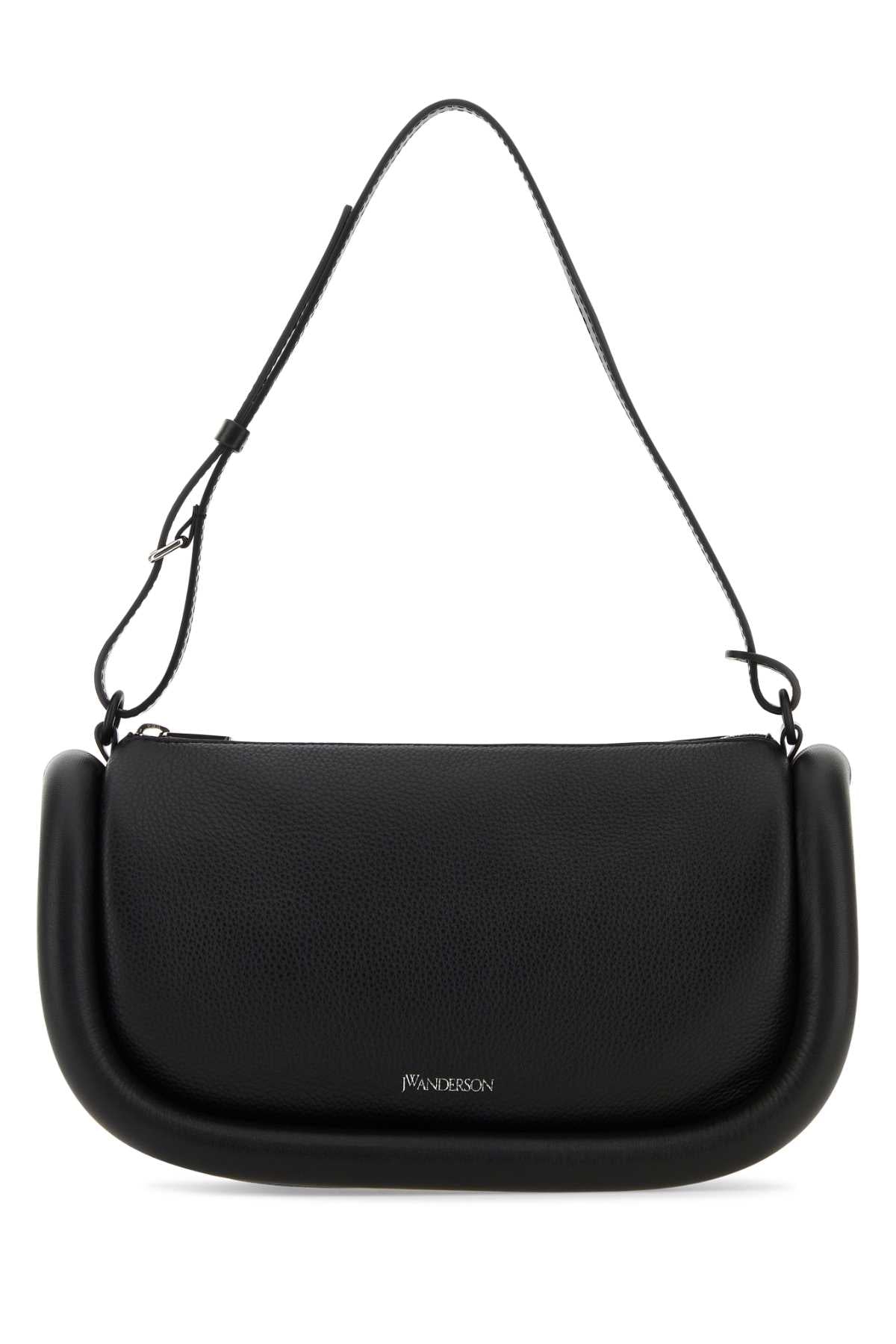 JW ANDERSON Mini Black Leather Bumper Shoulder Handbag