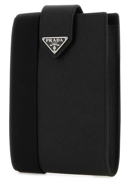 PRADA Mini Black Leather Phone Case