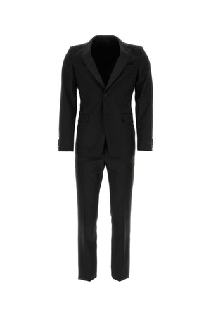 PRADA Elegant Black Wool Blend Tuxedo for Men