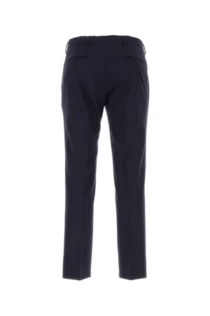 PRADA Midnight Blue Stretch Wool Pants for Men - Sophisticated Fit