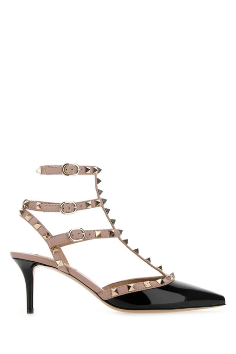 VALENTINO GARAVANI Two-tone Leather Rockstud Pumps - 7cm Heel Height