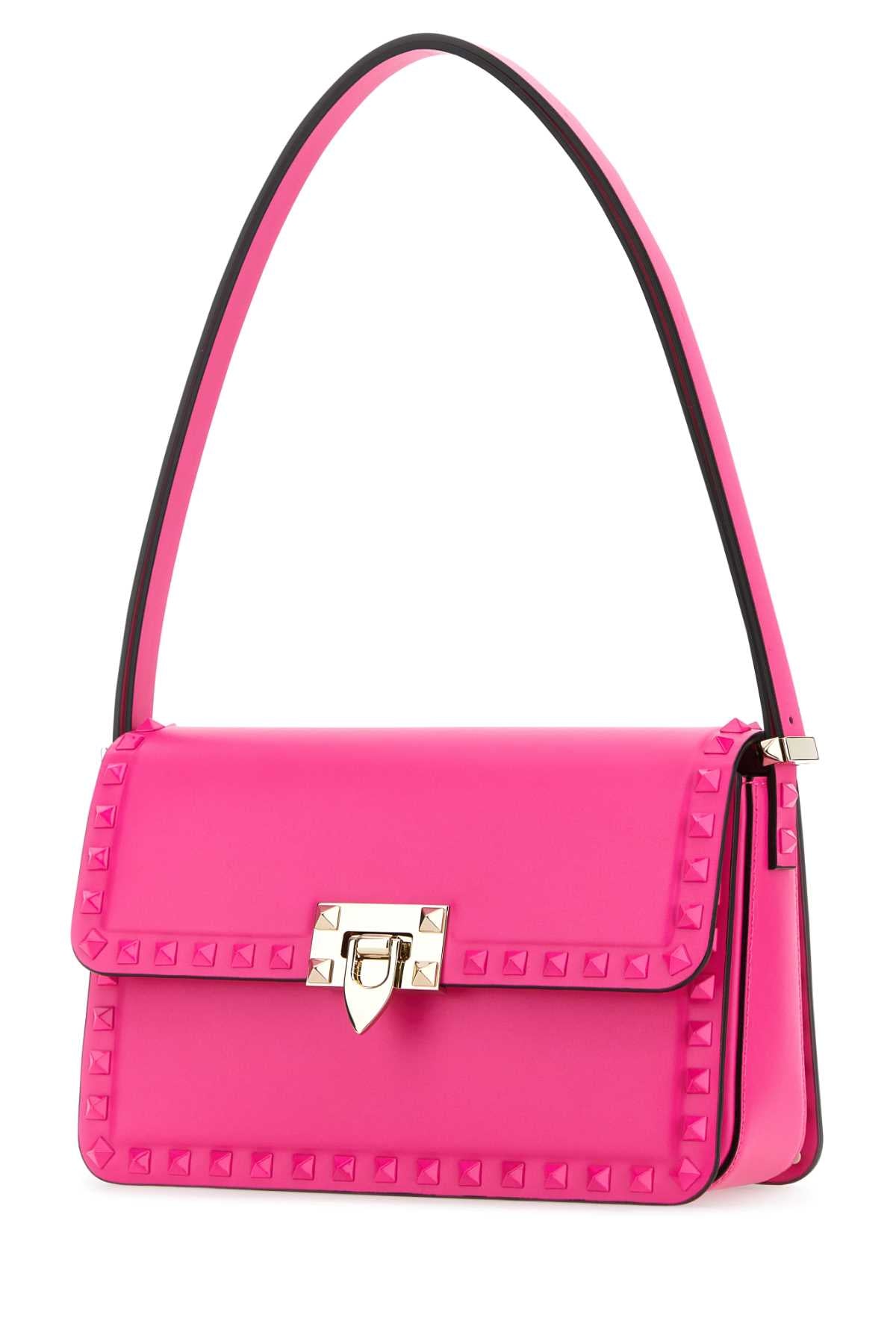 VALENTINO GARAVANI Mini Pink Leather Rockstud Shoulder Handbag