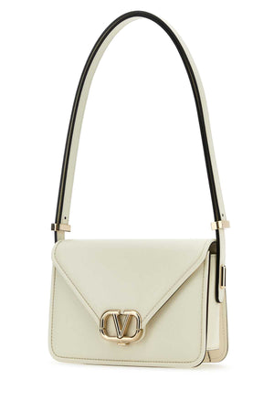 VALENTINO GARAVANI Mini Ivory Leather VLogo Crossbody Handbag