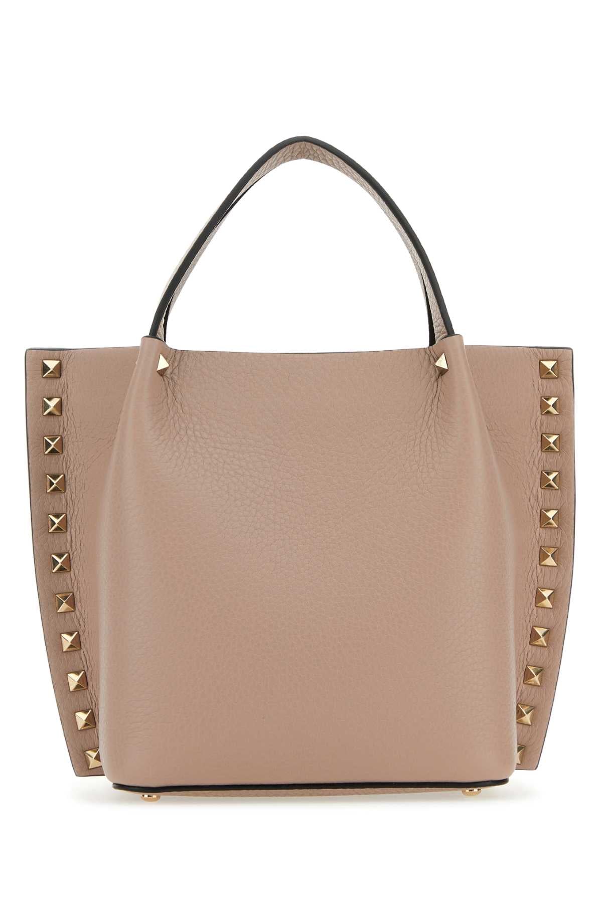 VALENTINO GARAVANI Mini Antiqued Pink Leather Rockstud Handbag