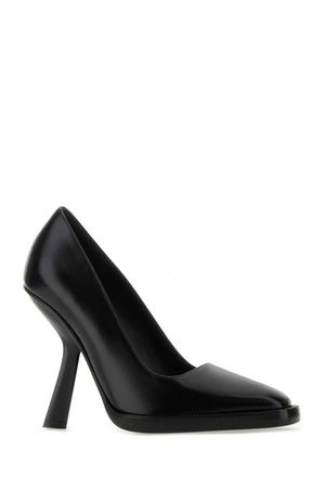 SALVATORE FERRAGAMO Elegant Black Leather Pumps with 4.5" Heel