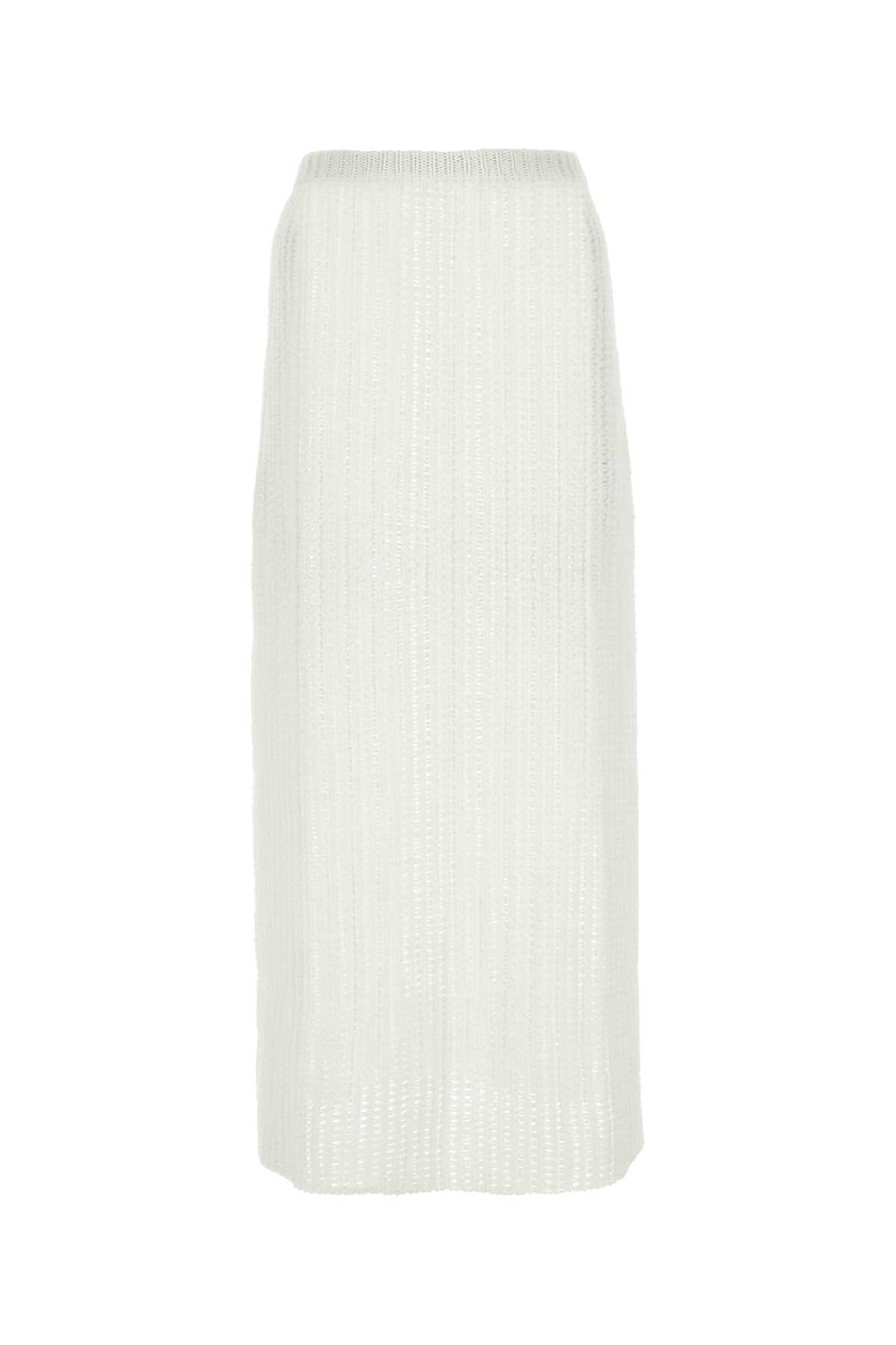 SALVATORE FERRAGAMO Elegant White Cotton Skirt for Women - 2024 Collection