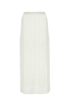 SALVATORE FERRAGAMO Elegant White Cotton Skirt for Women - 2024 Collection