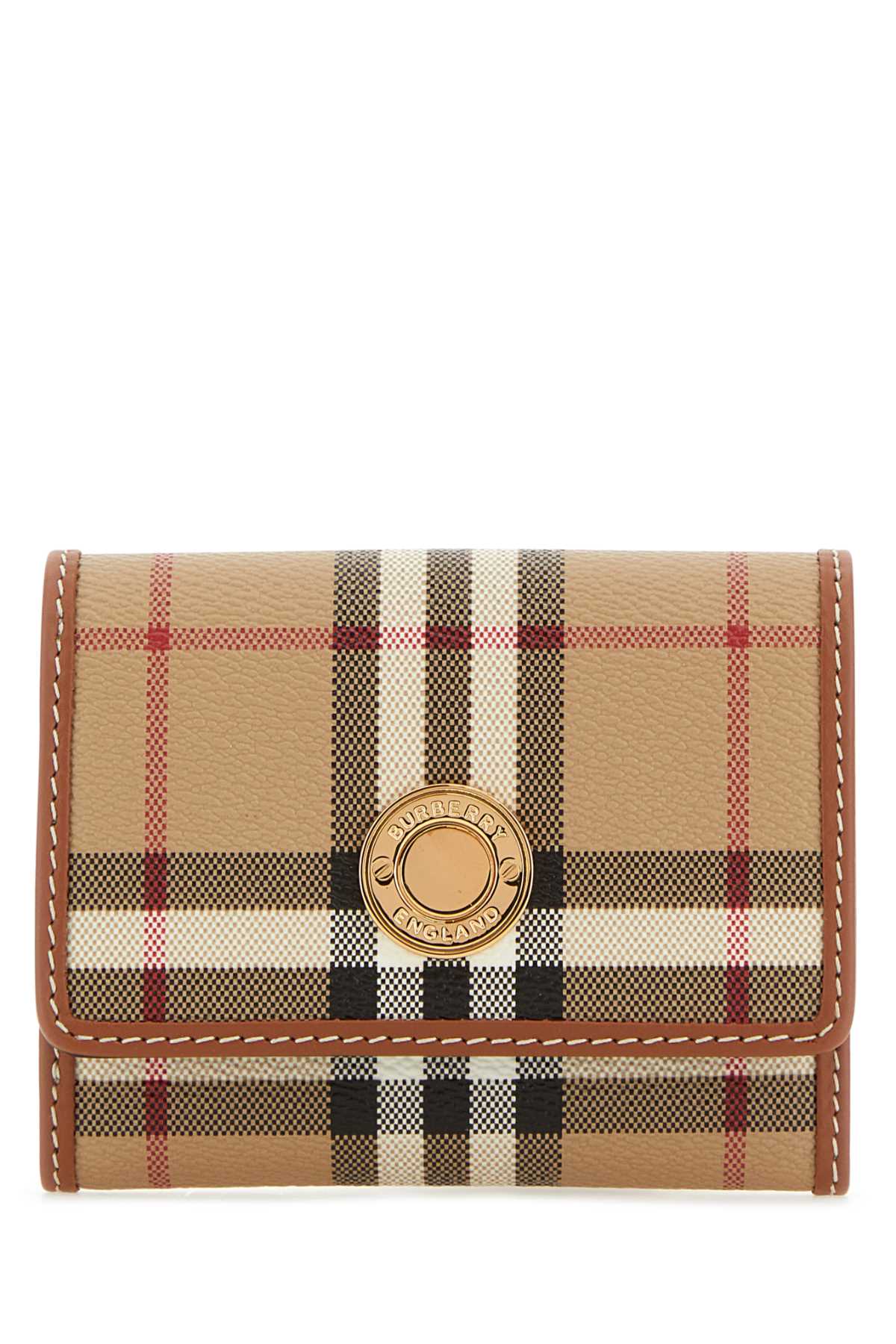 BURBERRY Mini Printed Canvas and Leather Wallet