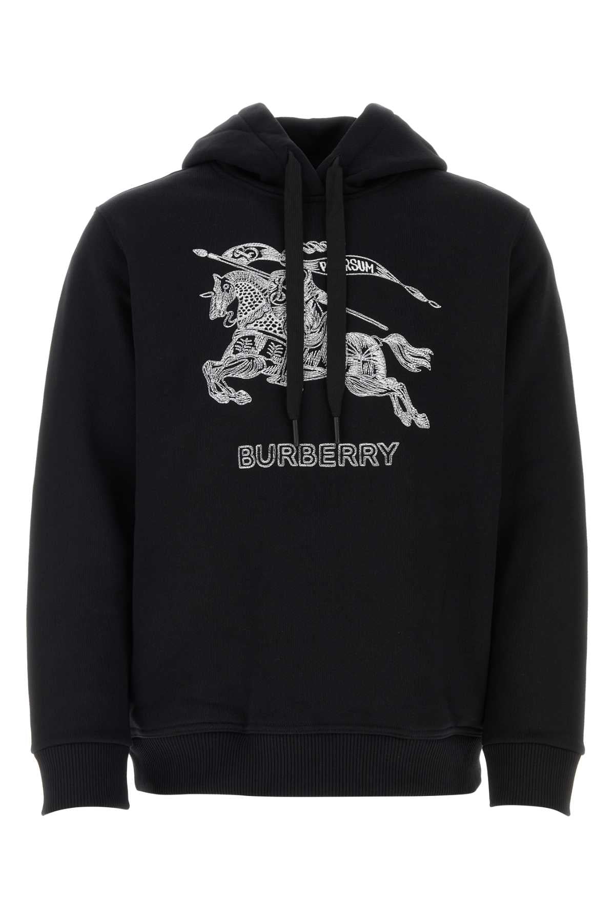 BURBERRY Oversized Black Cotton Sweatshirt for Men