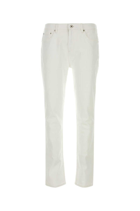 BURBERRY Classic White Stretch Denim Jeans for Men