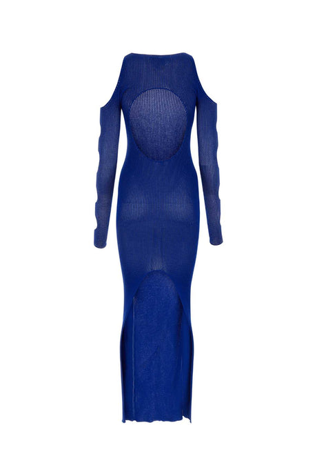 OFF WHITE Vibrant Electric Blue Viscose Blend Dress - Spring 2023