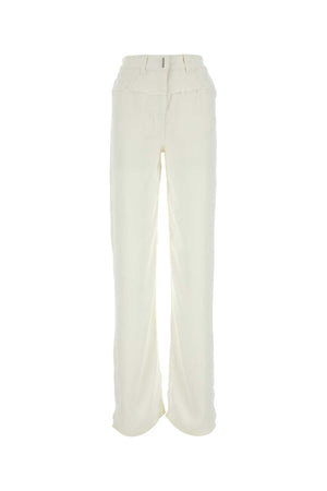 GIVENCHY Ivory Viscose and Denim Jeans for Women