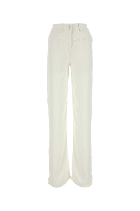 GIVENCHY Ivory Viscose and Denim Jeans for Women