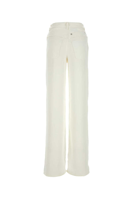 GIVENCHY Ivory Viscose and Denim Jeans for Women