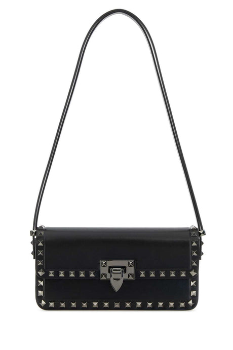 VALENTINO GARAVANI Mini Black Leather Rockstud Shoulder Handbag