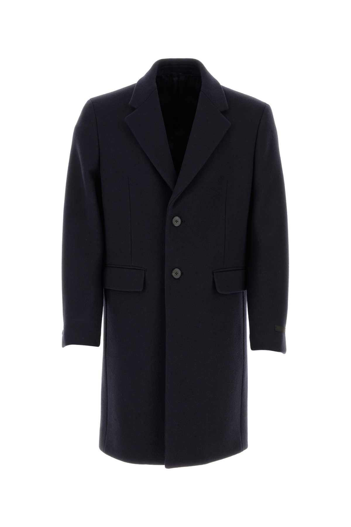 PRADA Classic Navy Wool Blend Jacket