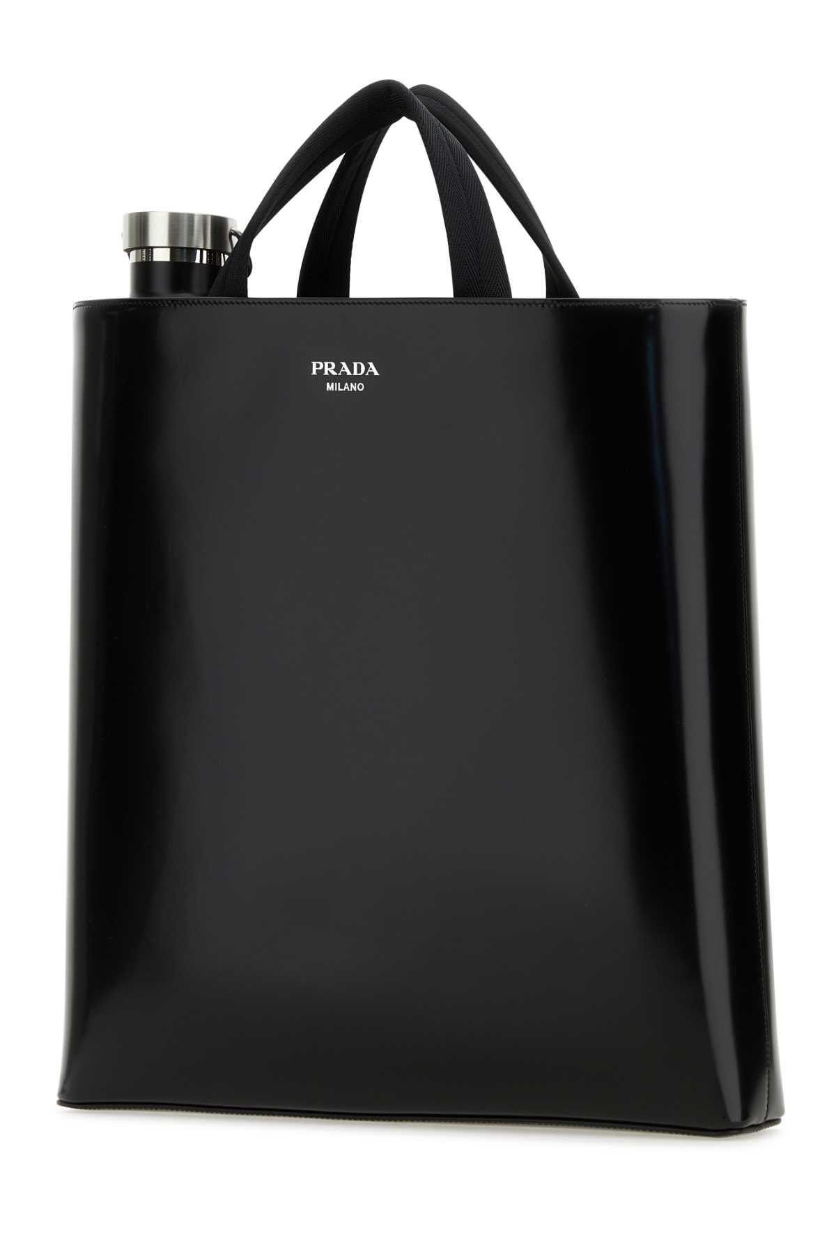 PRADA Sleek Leather Shopping Handbag