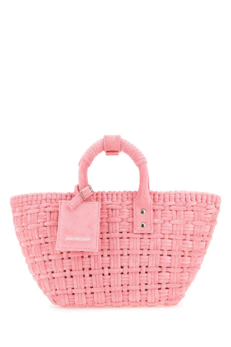 BALENCIAGA Mini Pink Terry Bistro XS Handbag