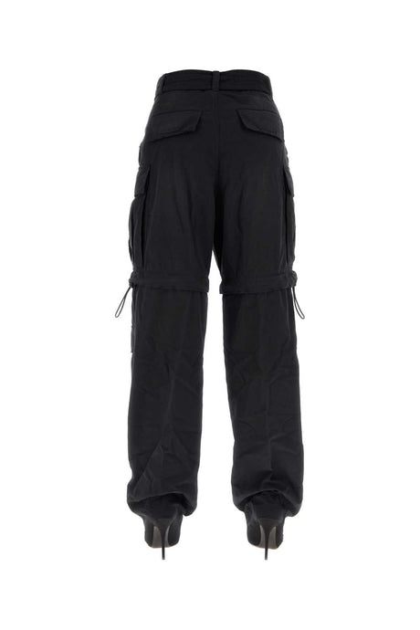 BALENCIAGA Black Cotton Knife Cargo Pants