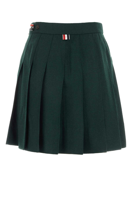 THOM BROWNE Chic Wool-Blend Mini Skirt for Women